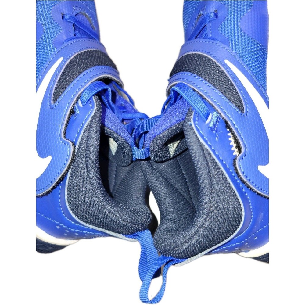 Nike Team Hustle D 11 "Hyper Royal/White-Obsidian" Big Kids' Basketball ShoesSz2 - Picture 5 of 11